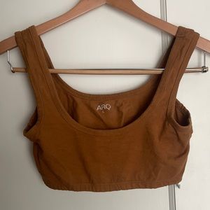 Shop ARQ wide strap bra in Toffee